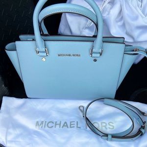 Dusty Blue New Michael Kors Satchel